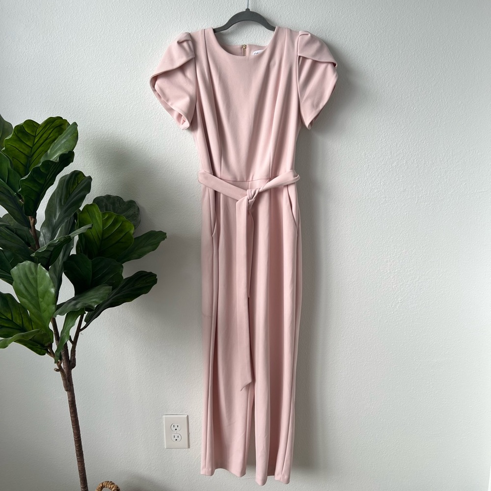 CALVIN KLEIN
Puff-Sleeve Belted Jumpsuit